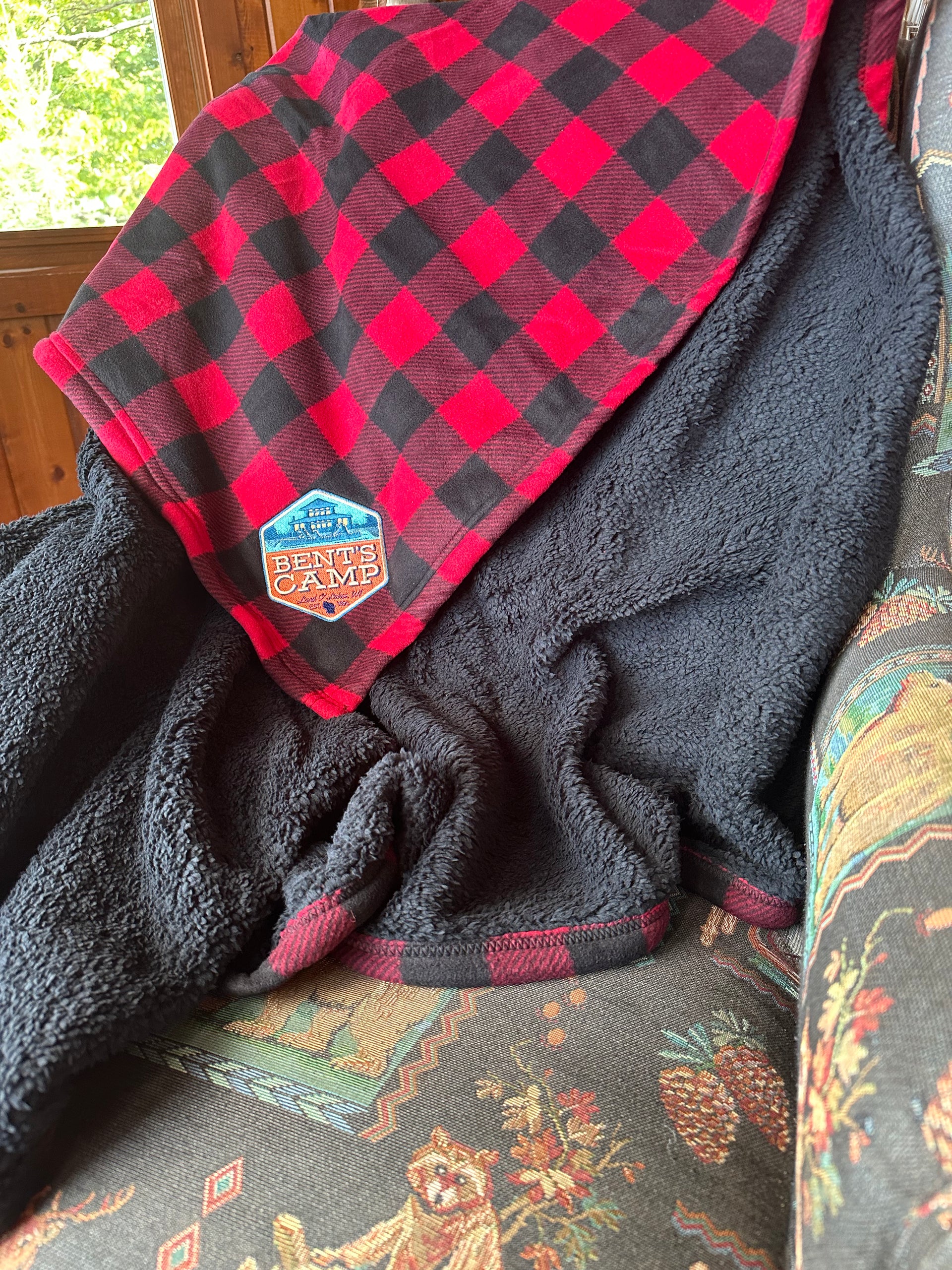 RED BUFFALO PLAID Baby online Blanket, Red and Black Buffalo Check Toddler Blanket, Woodland Nursery Bedding, Plaid Flannel Blanket with Minky